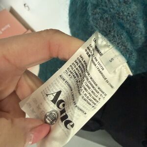 Acne Studios Mohair Teal Crewneck Sweater S